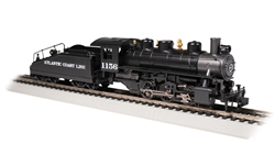 Bachmann 50625 HO USRA 0-6-0 with Slope-Back Tender DC with Smoke Atlantic Coast Line #1156