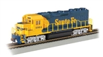 Bachmann 63526 HO EMD GP40 Standard DC Santa Fe #2964 Warbonnet