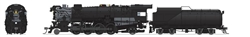 Broadway Limited 7599 HO K-2 Mikado Brass Hybrid Paragon 4 Sound/DC/DCC Chesapeake & Ohio C&O 12-VC Tender Unlettered