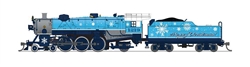 Broadway Limited 8079 N USRA 4-6-2 Light Pacific Standard DC Stealth Merry Christmas