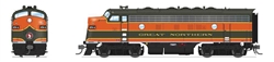 Broadway Limited 8308 HO EMD F7A Standard DC Stealth Great Northern #454D