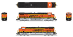 Broadway Limited 8629 N GE ES44AC Standard DC Stealth BNSF Railway #6329 H3