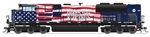 Broadway Limited 8702 HO EMD SD70ACe Standard DC Stealth Series Montana Rail Link #4407 Veterans