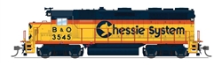 Broadway Limited 8902 HO EMD GP35 Low Nose Standard DC Stealth Chessie System B&O #3551