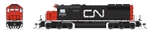 Broadway Limited 9035 HO EMD SD40 Low Nose Standard DC Stealth Canadian National #5228