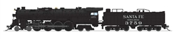 Broadway Limited 9414 N Santa Fe 4-8-4 Northern Standard DC Stealth Santa Fe #3759