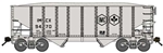 Bluford 65254 N 8-Panel 2-Bay Open Hopper with Load International Minerals & Chemicals 9404