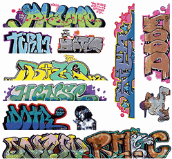 Blair Line 1259 N Mega Set Modern Tagger Graffiti Decals #10 Pkg 11