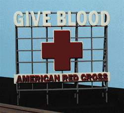 Blair Line 1519 Laser-Cut Wood Billboards Small for Z N & HO Red Cross