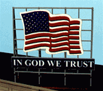 Blair Line 1520 Laser-Cut Wood Billboards Small for Z N & HO Patriotic US Flag Includes 4 Slogans