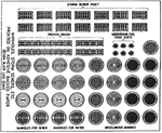 Blair Line 162 HO Manhole Covers & Storm Drains Printed on Adhesive Backed Paper