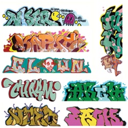 Blair Line 2248 HO Graffiti Decals Mega Set Set #5 Pkg 8