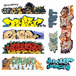 Blair Line 2249 HO Graffiti Decals Mega Set Set #6 Pkg 9