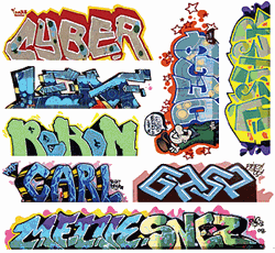 Blair Line 2261 HO Graffiti Decals Mega Set Set #12 Pkg 8