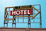 Blair Line 2517 Laser-Cut Wood Billboard Kits Large for HO S & O Hotel 2 Blocks 184-2517