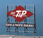 Blair Line 2531 Laser-Cut Wood Billboard Kits Large for HO S & O Ship T&P "Texas & Pacific Railway"