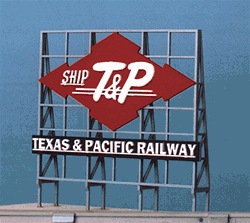 Blair Line 2531 Laser-Cut Wood Billboard Kits Large for HO S & O Ship T&P "Texas & Pacific Railway"