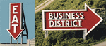 Blair Line 2532 Laser-Cut Wood Billboard Kits Large for HO S & O Eat & Business District