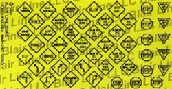 Blair Line 43 N Highway Signs Vintage Warning/Stop 1930s-1950s Black Yellow