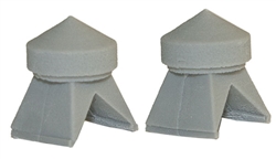 Bar Mills 4037 O Roof Vents Unpainted Pkg 2