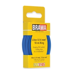 Brawa 3105 33' Solid Stranded Copper Wire Blue