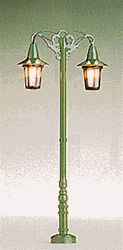 Brawa 5222 HO Historic Park Light Double-Arm Hanging Height 3-1/2"