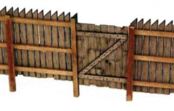 B.T.S. 13029 O Sawtooth Board Fence Laser-Cut Wood Fence 90 Scale Feet Total