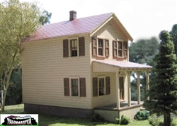 B.T.S. 17700 O 110 Second Street 2-Story House w/Front Porch Kit Laser-Cut Wood