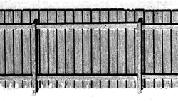 B.T.S. 23014 HO Board Fence 90 Scale Feet