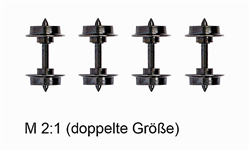 Busch 12299 HOn2 Metal Wheelsets Feldbahn Pkg 4