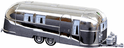 Busch 44982 HO 1958 Airstream Aluminum Camping Trailer