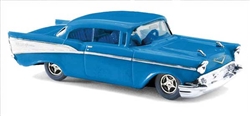 Busch 45025 HO 1957 Chevrolet Bel Air Coupe Assembled Blue White