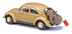 Busch 52966 HO 1955 Volkswagen Beetle with Oval Rear Window & Deer Assembled Beige