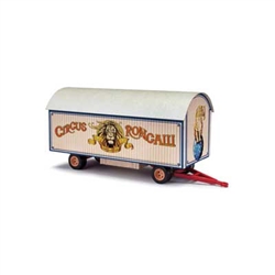 Busch 59966 HO Wooden Trailer with Round Roof Assembled Circus Roncalli