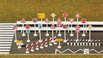 Busch 6027 HO European-Style Traffic Sign Set