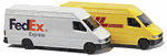 Busch 8304 N Mercedes-Benz Sprinter Cargo Van 2-Pack 1 Each: FedEx & DHL