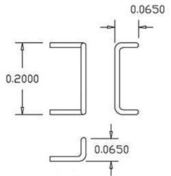 Cal Scale 509 HO Grab Irons .012" Wire Drop Style Pkg 20 