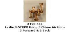 Cal Scale 565 HO Air Horns Unpainted Brass Casting Leslie S-5TRPO 3 Forward and 2 Back