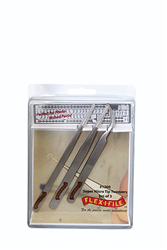 Creations Unlimited 1200 Stainless Steel Tweezer Set 2 straight 1 curved