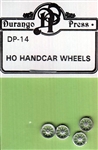 Durango Press 14 HO Hand Car Wheels For Use w/#254-12 and 254-22