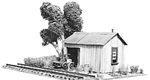 Durango Press 29 HOn3 HOn3 Handcar Shed w/Car Kit