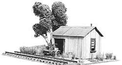 Durango Press 29 HOn3 HOn3 Handcar Shed w/Car Kit