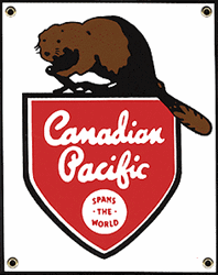 Phil Derrig 252 Railroad Sign Canadian Pacific Original Beaver