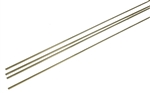 Detail Associates 2506 Round Brass Wire Pkg 4 .019" Diameter HO Scale 1-1/4"; N Scale 3"