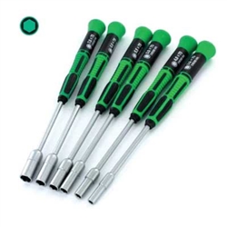 Evergreen 72400 Metric Nut Driver Set 6 Pieces 1 Each 3.2 4 5 5.5 6 7 x 75mm