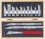 Excel 44282 Hobby Knife Set in Wooden Box