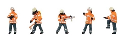 Faller 151680 HO Era VI Firefighters Set #4 pkg(5)