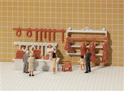 Faller 180974 HO Butcher Shop Interior Decoration Set Unpainted