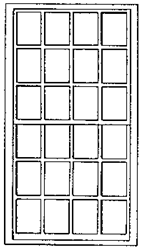 Grandt Line 3712 O Rico Engine House Windows 24-Pane Scale 4 x 8' Pkg 3