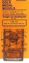 Gold Medal 16023 N Detailing Set For Model Die Casting 50' & Shorty Tank Cars